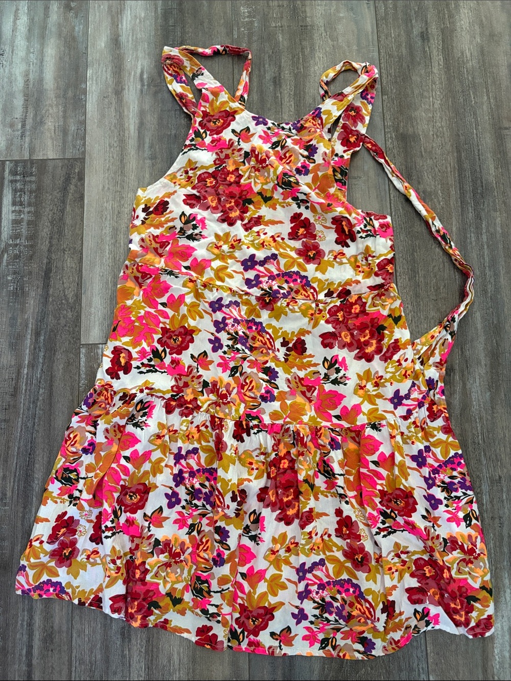 Natural Life Mini Hallie Dress Floral Halter Dress Size Medium - Picture 4 of 9